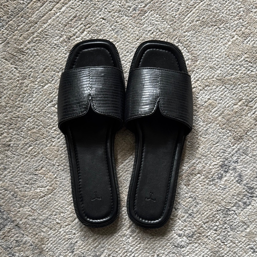 Elegant Black Slide Sandals